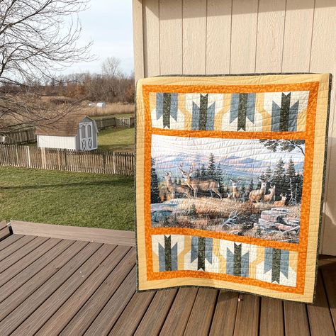 Deer Panel Quilt - Call of the Wild Bison Pattern Panel Quilt Patterns, The Call Of The Wild, Call Of The Wild, Panel Quilts, Come And See, My Thoughts, Make It Work, Step Moms, My Dad