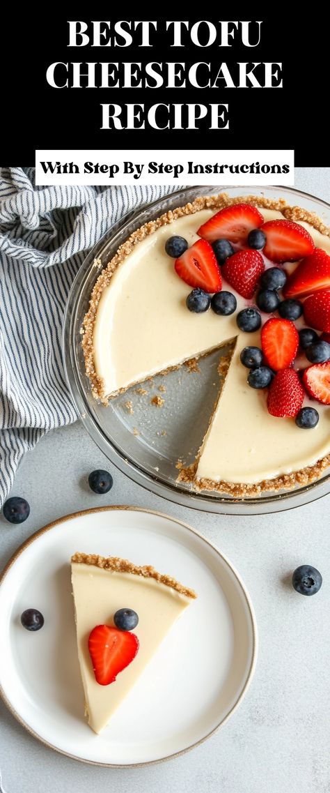 Image for Best Tofu Cheesecake Recipe Vegan Cheesecake Tofu, Tofu Dessert Recipes, Vegan Tofu Cheesecake, Tofu Cheesecake, Tofu Dessert, Best Tofu, Vegan Cheesecake Recipe, Vegan Tofu, Vegan Cheesecake