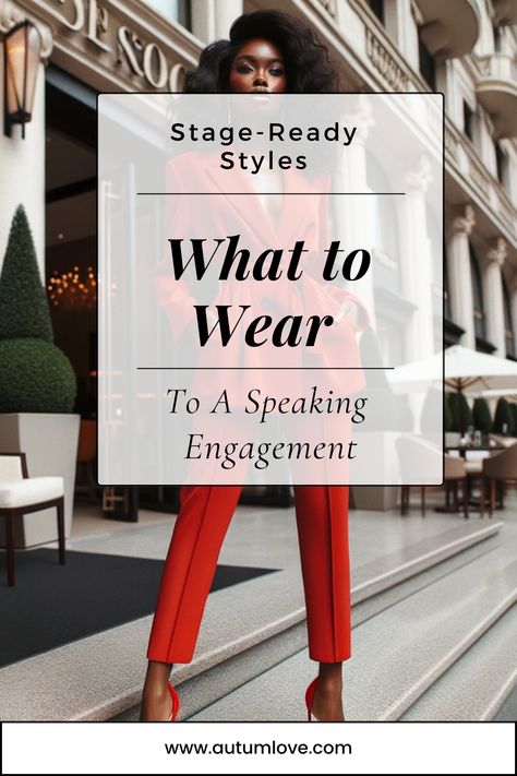 Your style, your statement. Explore outfit ideas that are as engaging as your speech, ready to captivate the audience. Public Speaking Outfits Women, Speaking Engagement Outfit Women, Keynote Speaker Outfit, Book Launch Outfit Ideas, Podcast Outfit Women, Speech Outfit Public Speaking, Public Speaking Outfit Women, Speaker Outfit, Speech Outfit