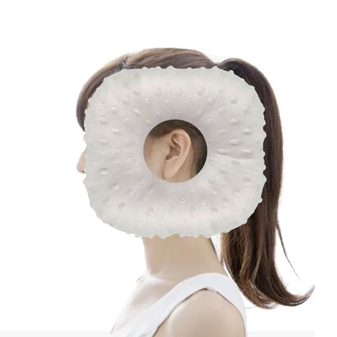 PRICES MAY VARY. 💟FIT SIZE: This super soft pillow is light but very cushiony. Donut is covered with soft high quality minky dot fabric and decent thickness, making it very durable. The side zipper that open easily allows you to remove the excess stuffing and adjust the firmness. Also the pillow is sized right so it doesn't take much room that you can place on top of your original pillow. The donut pillow size is 11x9.84x2.36 inch. 💟COMFORTABLE & PERFECTLY STUFFED - Piercing pillow for side sl Piercing Pillow, Donut Pillow, Side Sleeping, Sleeping Pillow, Soft Pillow, Dot Fabric, Sleep Pillow, Dotted Fabric, Soft Pillows