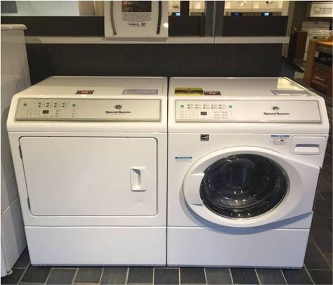 Are Speed Queen washers any good? We look at their features, reliability and prices to determine that….. Speed Queen Front Load Washer And Dryer, Speed Queen Laundry Room, Speed Queen Washer And Dryer, Speed Queen Washer, Laundry Room Decor Diy, Speed Queen, Laundry Room/mud Room, Retro House, Mud Rooms