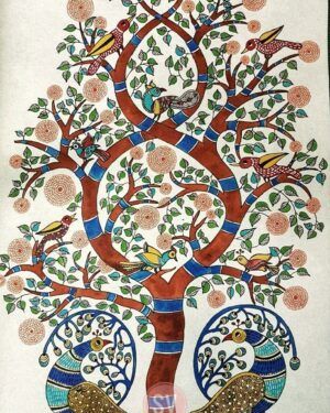 Wall Painting Indian Art, Tree Of Life Art Drawing, Jaipur Painting, Indian Traditional Paintings, Tree Of Life Painting, Gond Art, Gond Painting, Gold Art Painting, Deer Doe