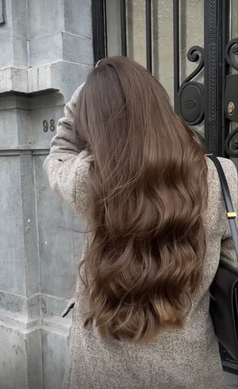 Cold Hair, Hair Color Chocolate, Beauty Hair Color, Brown Hair Looks, Brown Hair Inspo, Brown Hair Balayage, Hair Tutorials For Medium Hair, Long Brown Hair, Haircuts Straight Hair