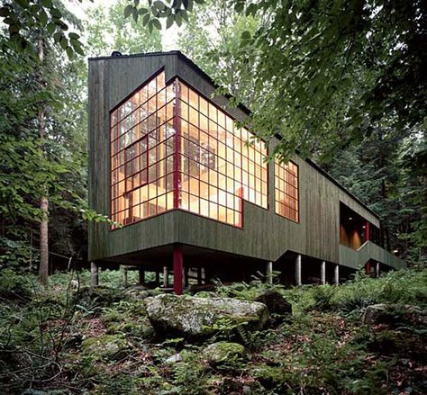 A House In The Woods, Architecture Cool, Baroque Architecture, Forest House, Green Building, Residential Architecture, House In The Woods, Amazing Architecture, In The Woods