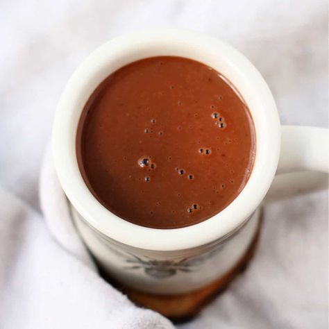 Decadent Coconut Cream Hot Chocolate. Coconut Cream Hot Chocolate, Hot Chocolate Recipe Homemade, Chocolate Recipes Homemade, Chocolate Recipe, Hot Chocolate Recipes, Smoothie Shakes, Dark Chocolate Chips, Coconut Cream, The Pretty