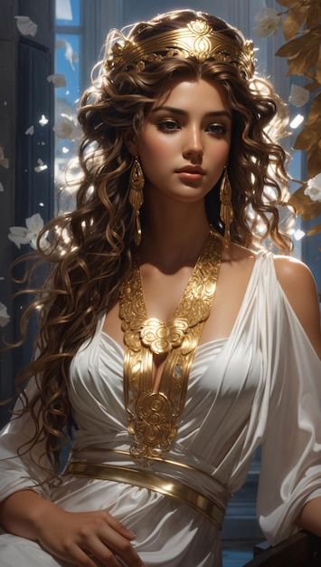 Bela ilustração de uma deusa grega afrod... | Premium Photo #Freepik #photo #grego #aphrodite #atena #capacete Greek Women, Anime Show, Goddess Art, Greek Goddess, Character Portraits, Aphrodite, Woman Face, Female Art, Art Girl