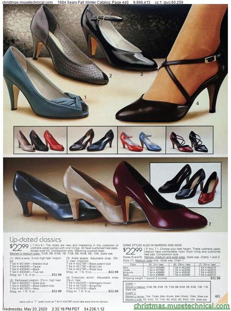 1948 Fashion, 1985 Fashion, 80s Heels, 80s Shoes, 1980’s Fashion, Vintage Catalog, Shoe Advertising, 1980s Women, 80's Fashion