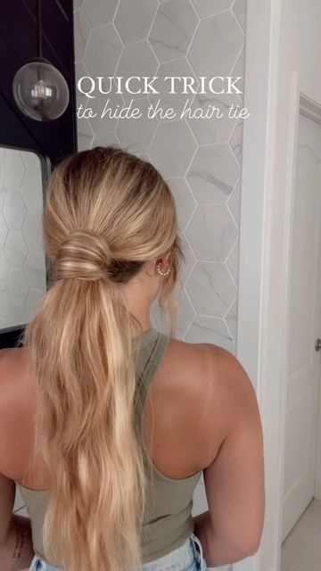 Tied Up Hairstyles, Tail Hairstyle, Ponytail Tutorial, Ponytail Hairstyles Easy, Guest Hair, Hair Upstyles, Easy Hair Updos, Peinados Fáciles Para Cabello Corto, Hair Tutorials For Medium Hair