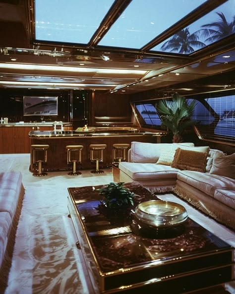 Which 1980s private yacht would you choose? 🛥️ [AI] Get your wall posters on liminaldestinations.com (link in bio!) • • • • #80sinterior #1980sinterior #80saesthetic #1980s #80svibes #80snostalgia #80sdecor #80s #80spenthouse #vintage #interiordesign #homedecor #luxuryhomes #midcentury #midcenturymodern #postmodern #luxury 1980s Rich Aesthetic, 80s Rich House, Vintage Yacht Interior, 90s Mansion, 80s Basement, 80s Luxury Interior, Vintage Luxury Aesthetic, 80s Apartment, 1980s Interior Design