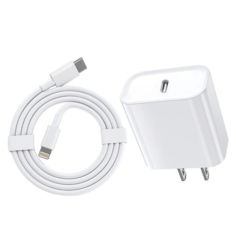 iPhone Fast charger, 20W[Apple MFi Certified] USB Type C Fast Charging Block Power Delivery Apple Fast Charger Lightning Charger with 3.3ft Lightning Cable for iPhone 13 Pro Max Mini 12 Pro 11 XS X XR Iphone Charger Cord, Apple Types, Apple Charger, Apple Iphone 6s Plus, Buy Iphone, Apple Ipad Air, Iphone Charger, Apple Ipad Mini, Lightning Cable