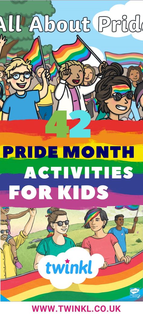 Lgbtq Therapy Activities, Gsa Club Activities, Pride For Kids, Pride Month Ideas For Work, Pride Activities For Toddlers, Pride Month Display, Gay Straight Alliance Club Activities, Pride Month Activities For Kids, Pride Activities For Kids