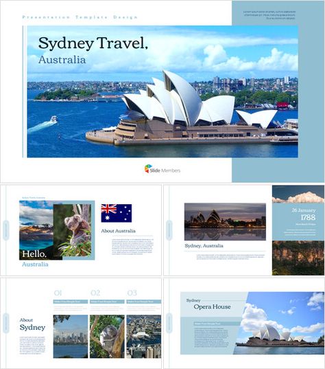 Travel Presentation Template, Travel Powerpoint, Work Presentation, Macau Travel, Best Powerpoint Presentations, Simple Powerpoint Templates, Free Ppt Template, Sydney Travel, Ms Powerpoint