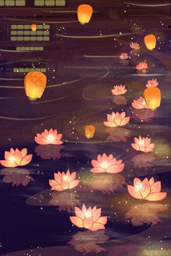 Diwali Lantern Drawing, Thadingyut Festival Photo, Lantern Festival Illustration, Thadingyut Festival, Wind Background, Lantern Drawing, Chinese Lantern Festival, Festival Photo, Water Illustration