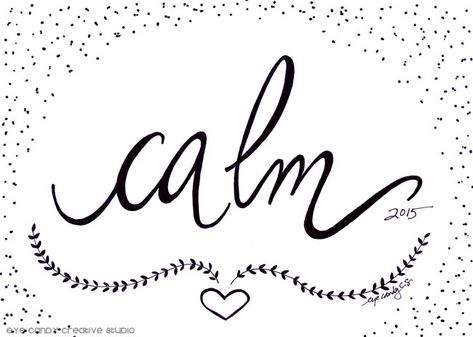 calm, word art, one little word art print,#OLW, hand lettering, custom art Calm Words, Word Prints, Letters To Print, Learn Hand Lettering, Happy New Year To All, Calm Art, One Little Word, Diy Gifts For Mom, Calligraphy Hand Lettering