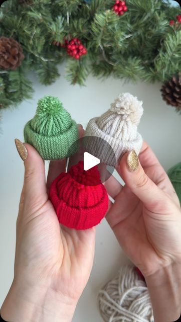 Kira Goode on Instagram: "Its CRAFTMAS!! 12 Days of Christmas Crafts : Day 1: mini bobble hat party favours ⛄️🍫 

#craftmas #christmas #crafts" Golf Ball Snowman Crafts, Mini Bobble Hats Christmas, Mini Bobble Hat Decorations, Craft Idea For Christmas, Adult Ornament Craft, Diy Christmas Decorations Wreaths, Craft Kids Christmas, How To Make Christmas Crafts, Stuff To Do For Christmas