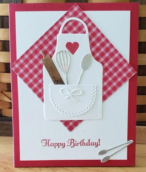 Happy Birthday Card Inside, Apron Cards, Birthday Card Inside, Hand Made Greeting Cards, Patch Aplique, Birthday Cards For Friends, Cricut Cards, Birthday Cards For Men, Making Greeting Cards