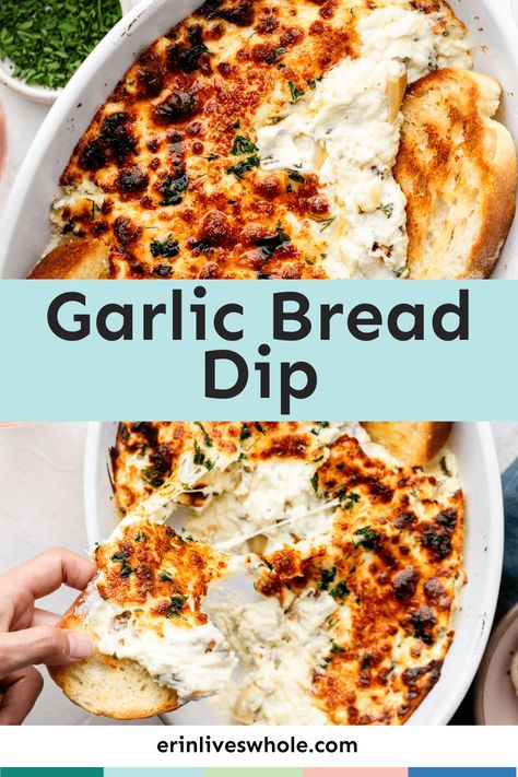 Dip With Sourdough Bread, Bread And Cheese Dip, Bread And Dip Recipes, Baked Garlic Dip, Baked Garlic Bread Dip, Dips To Go With Sourdough Bread, Roasted Garlic Appetizer, Toom Garlic Dip, Baguette Appetizer Ideas