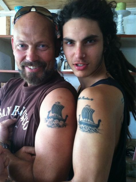 dad and samuel Father Tattoos For Son, Tattoo Father And Son, Father Son Tattoo Ideas, Father Son Tattoos, Tattoos For Son, Father And Son Tattoo, Tattoo Father, Son Tattoo Ideas, Samuel Larsen