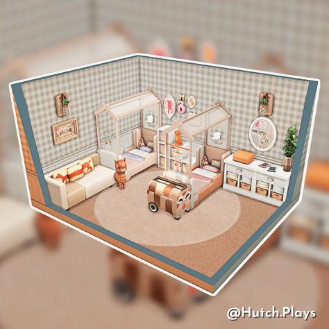 Twin Toddler Room, Cabrio Vw, Sims Interior, Sims Rooms, Lotes The Sims 4, Sims Freeplay Houses, Sims Baby, Sims 4 Family, Sims 4 Bedroom