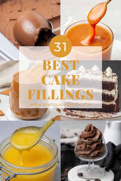 Best Cake Filling, German Buttercream Recipe, Cake Filling Ideas, Best Cake Flavours, Chocolate Filling For Cake, Homemade Nutella Recipes, Layer Cake Filling, Sponge Cake Filling, Layered Cakes