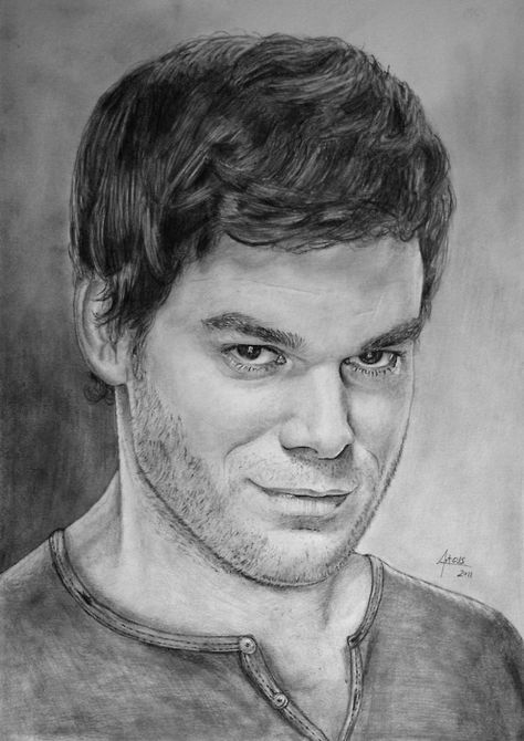 Dexter by agusgusart Dexter Drawing, Dexter Fanart, Ballpen Drawing, Batman Art Drawing, Michael C Hall, Purple Car, Dexter Morgan, Horror Artwork, Pen Art Drawings