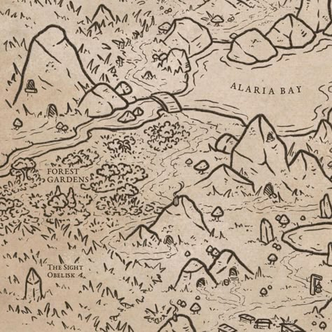 Fantasy Map Reference, Top Down Map Drawing, Fantasy Map Sketch, Fantasy Map Aesthetic, World Map Ideas, Map Fantasy Art, Diy Fantasy Map, Fantasy Map Ideas, Fantasy Map Art