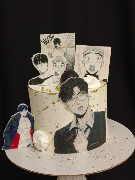 Yuri On Ice Comic, Anime Cake, Arte Sailor Moon, Birthday Dinner Party, Pretty Birthday Cakes, Cute Birthday Cakes, Anime Dancer, Cake Designs Birthday, Manga Cute