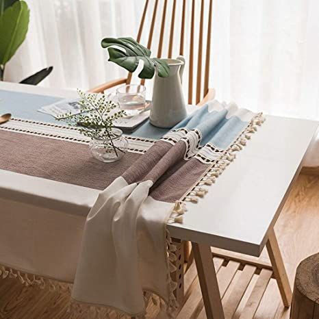 Spring Tablecloths, Modern Tablecloths, Cheap Table, Farmhouse Tablecloths, Cloth Table Covers, Striped Tablecloths, Tassels Decor, Party Table Cloth, Make A Table