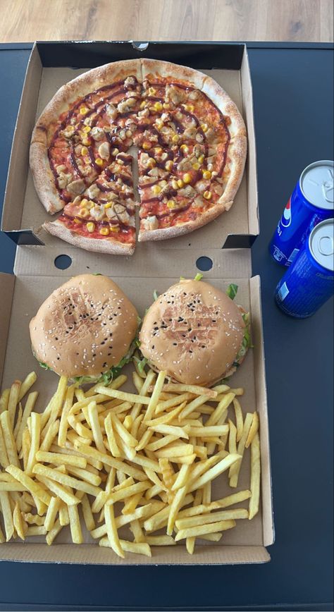 Burger | Fries | Pizza Burger Fries, Pizza Burgers, Large Pizza, Burger And Fries, Coleslaw, Pizza, Quick Saves, Pizzas