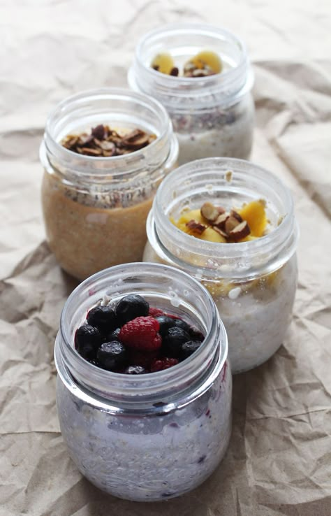 How to make overnight oats Camp Treats, Pumpkin Overnight Oats, Menu Sarapan Sehat, Jar Meals, Overnight Oat, Overnight Oatmeal, A Beautiful Mess, What's For Breakfast, Over Night