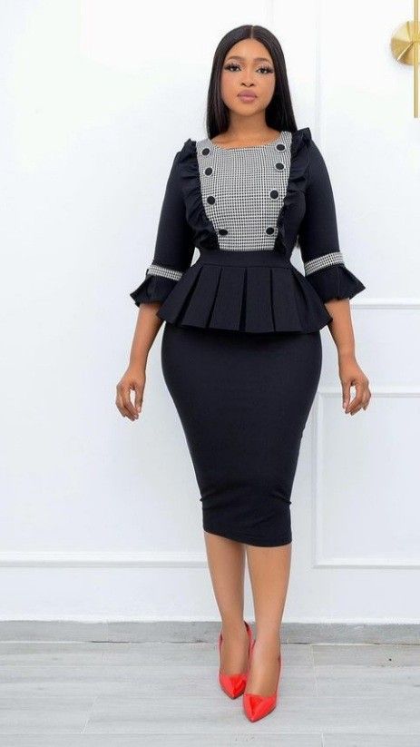 Pin by Joan Mutinda on Outfit in 2022 | Modest dresses fashion, Women dresses classy, Stylish work attire Official Dresses For Work, Type Collage, Official Dresses, Church Clothes, Modest Dresses Fashion, Corporate Dress, African Dresses For Kids, Mid Skirt, Office Dresses For Women