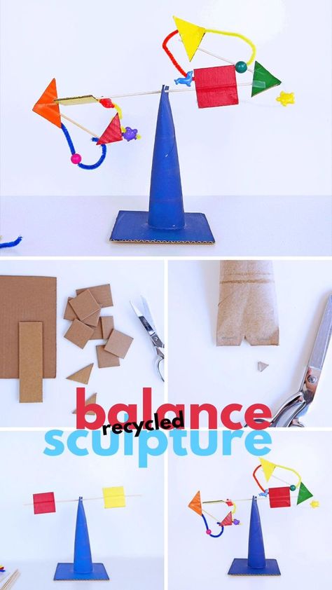 Balance Sculpture, Art Games For Kids, Babble Dabble Do, Steam Art, Steam Projects, Art Games, Center Of Gravity, Sculpture Projects, Kinetic Art