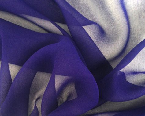 Dramatic | Blue Silk Chiffon Fabric (by the yard) on Etsy, $10.00 Purple Silk Wedding Fabric, Luxury Blue Elegant Tulle Fabric, Iridescent Fabric Silk, Elegant Purple Silk Fabric, Purple Textile Texture, Silk Chiffon Fabric, Fabric Roses, Mood Fabrics, Dress Forms