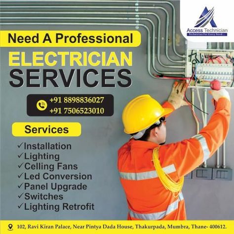 Need A Professional Electrician Service

We Are Here!!!
•
• Electricity Poster, Electricity Logo, Electrician Logo, Business Proposal Letter, Electrician Work, Electronic Technician, Electrician Services, Electrical Services, Professional Electrician