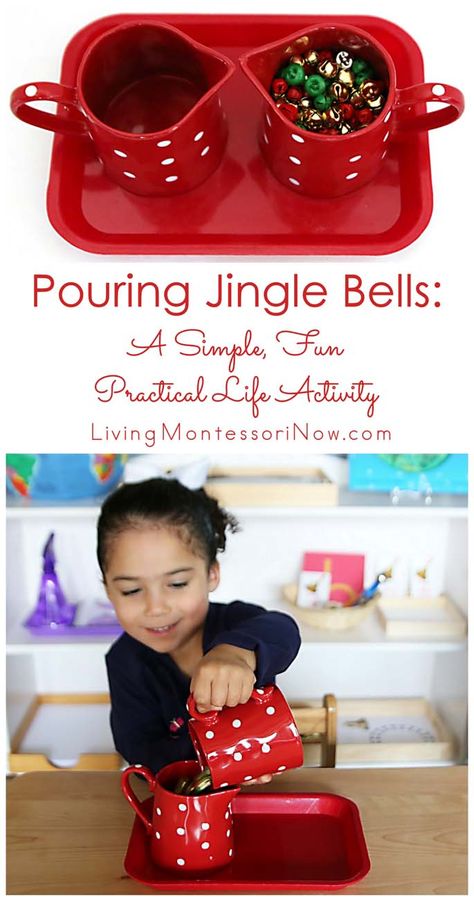 Christmas Crafts Reggio Emilia, Montessori Christmas Crafts, Montessori Christmas Activities Preschool, Reggio Emilia Christmas Ideas, Christmas Montessori, Montessori Christmas Activities, Pouring Montessori Activities, December Montessori Activities, Montessori Christmas