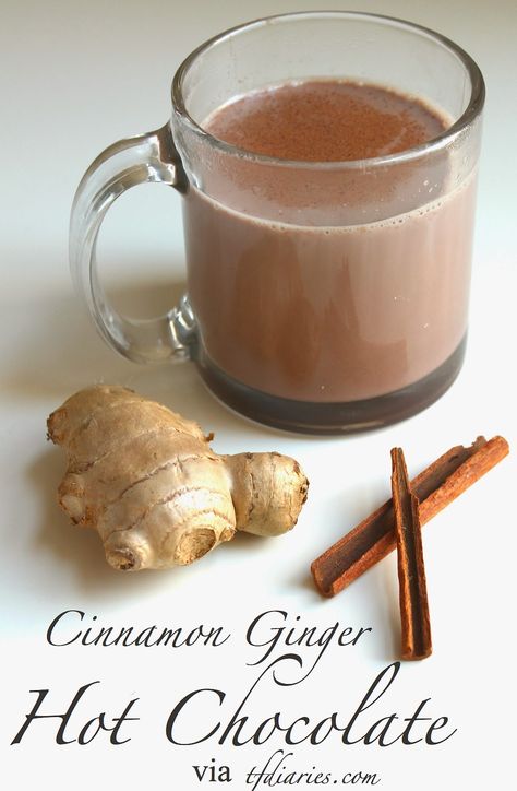 Cinnamon Ginger Hot Chocolate National Hot Chocolate Day, Easy Hot Chocolate, Cinnamon Drink, Ginger Chocolate, Hot Drinks Recipes, Easy Brunch Recipes, Holiday Drink, Chocolate Day, Free Fashion