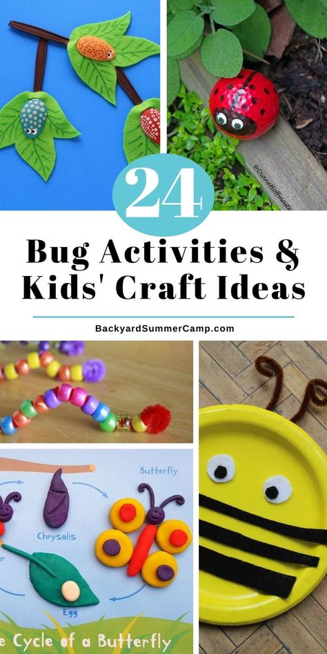 Learn about bugs and insects with these easy and fun hands-on bug activities and craft ideas for kids of all ages! Insects For Kids, Insects Kindergarten, Bug Activities, Insects Preschool, Butterflies Activities, Insect Activities, Insect Crafts, Insects Theme, Bug Crafts