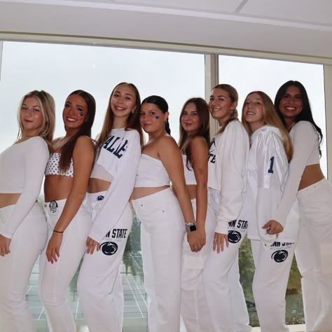 Penn State Gameday Outfit, Whiteout Outfit, Penn State Outfits, Penn State White Out, Penn State Game Day, Penn State Game, College Game Day Outfit, Sisterhood Retreat, Tailgate Outfits