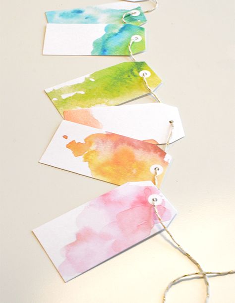 Watercolor Tags, Gift Tag, Free Holiday Gift Tags, Wedding Card Craft, Creative Gift Tags, Wedding Gift Tags, Gift Tags Diy, Diy Gift Wrapping, Diy Stationery