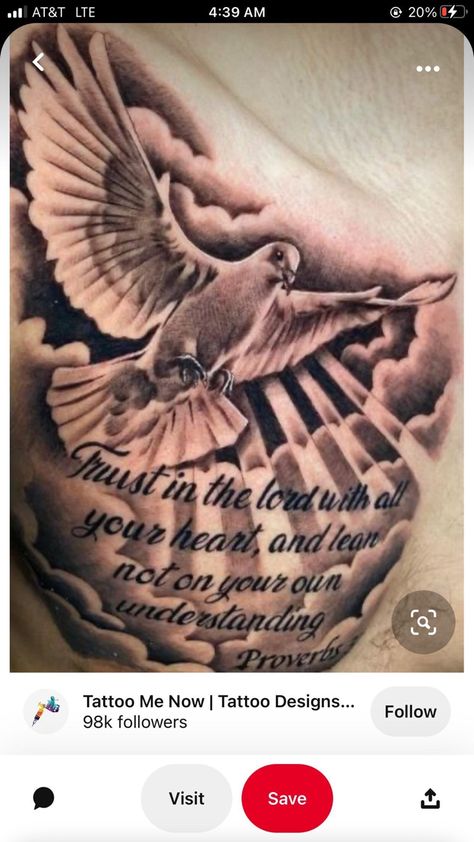 Proverbs Tattoo, Upper Arm Tattoos For Guys, Money Design Art, Bible Quote Tattoos, Blessed Tattoos, Snow Tattoo, Dove Tattoo Design, Around Arm Tattoo, Dove Tattoo