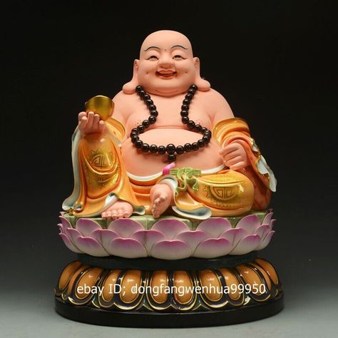 Maitreya Buddha, Laughing Buddha, Porcelain Pottery, China Porcelain, Buddha Statue, Porcelain, Statue, Hand Painted, China