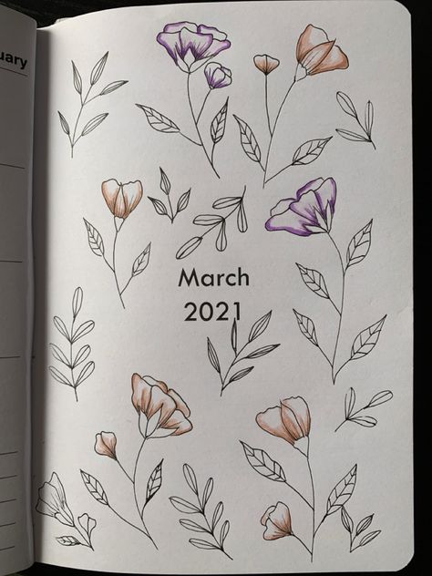 Title Page Journal Ideas, Flower Title Page, Sketch Book Title Page Ideas, Textiles Title Page, 2023 Title Page, 2022 Title Page, Journal Title Page Ideas, Scrapbook Title Page Ideas, Sketchbook Title Page