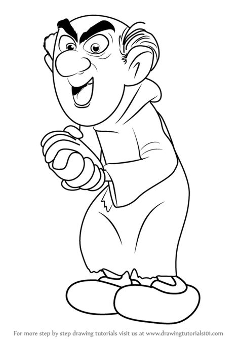 Learn How to Draw Gargamel from Smurfs - The Lost Village (Smurfs: The Lost Village) Step by Step : Drawing Tutorials Smurfs Drawing, Smurfs The Lost Village, Cute Coloring Page, The Lost Village, Disney Drawing Tutorial, Lost Village, Disney Princess Coloring Pages, Pencil Sketch Images, Easy Love Drawings