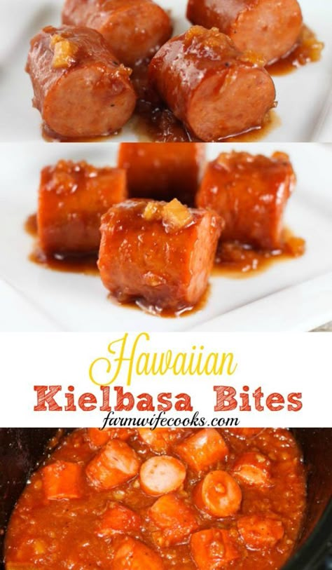 Kielbasa With Pineapple And Chili Sauce, Hawaiian Kielbasa Recipes, Sausage And Pineapple Recipes, Hawaiian Sausage Recipes, Kielbasa And Pineapple Crockpot, Kalbasa Appetizer Recipes, Sausage And Pineapple Appetizer, Kielbasa With Pineapple, Kielbasa And Pineapple