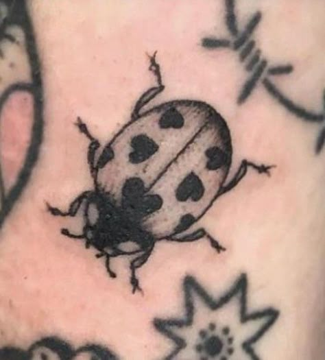 Ladybird Tattoo, Ladybug Tattoo, Abstract Tattoo Ideas, Beetle Tattoo, Optical Illusion Tattoos, Illusion Tattoos, Lady Bug Tattoo, Saved Tattoo, Abstract Tattoos