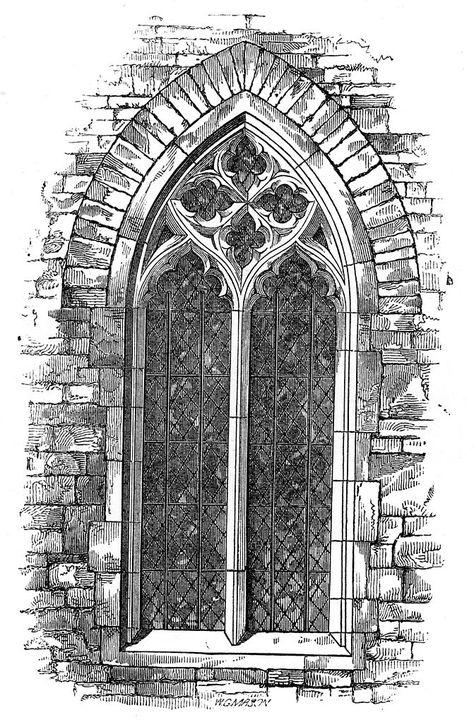 Medieval Window Drawing, Victorian Window Drawing, Architecture Drawing Window, Chapel Window Tattoo, Castle Window Drawing, Gothic Window Drawing, Gothic Gate Tattoo, Castle Window Tattoo, Old Window Drawing