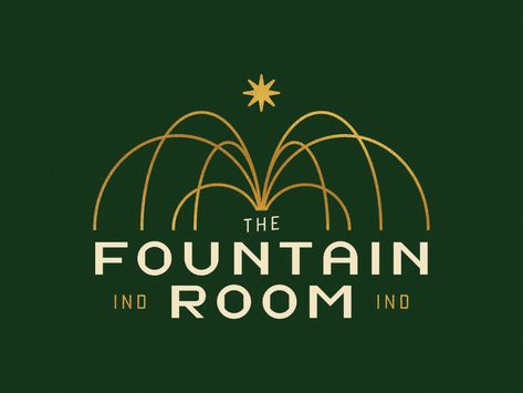 The Fountain Room Unsued Concept by Ross Shafer on Dribbble Fountain Logo, Copper Fountain, Brand Profile, Group Logo, Pond Fountains, Profile Ideas, The Fountain, Branding Ideas, Wine Label