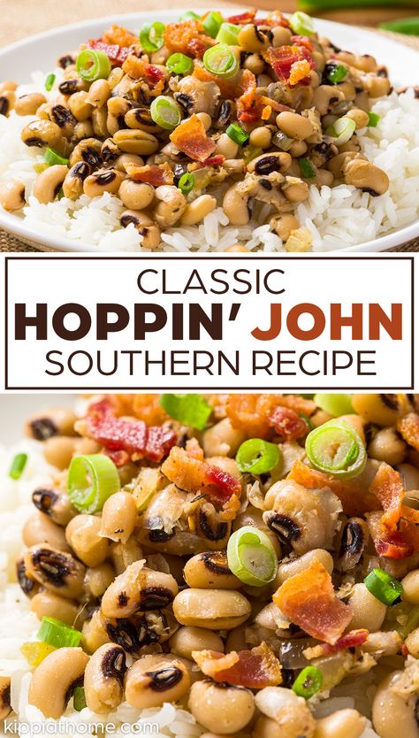 Hoppin John Black Eyed Peas, Fresh Black Eyed Peas Recipe Southern, Hoppin John Recipe Paula Deen, Black Eyed Peas New Years Good Luck, New Years Eve Black Eyed Pea Recipes, Black Eye Pea Recipes New Years, New Years Hoppin John, Hop N John Recipe Black Eyed Pea, Hoppin John With Canned Black Eyed Peas