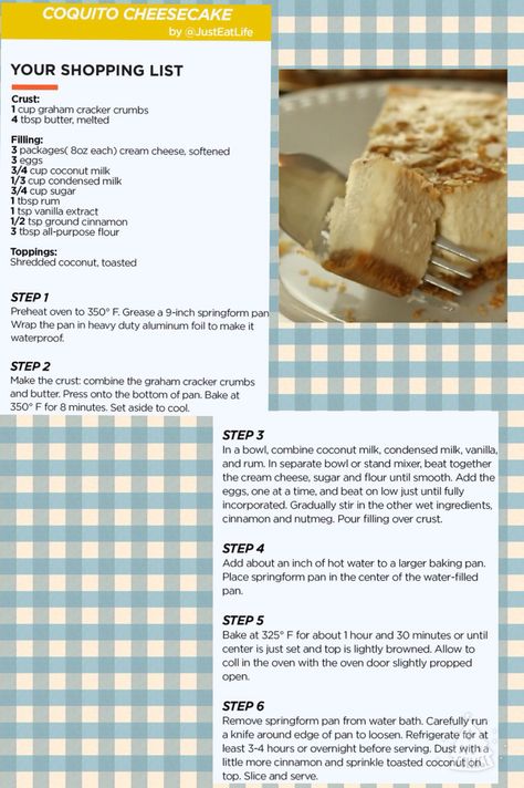 Coquito cheesecake Coquito Cheesecake Recipe, Coquito Cheesecake, Coquito Recipe, Puerto Rico Food, Boricua Recipes, Hispanic Food, Cake Bars, Cuban Recipes, Cheesecake Bars