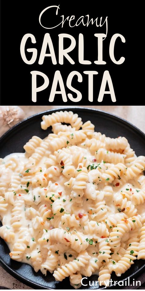 garlic pasta in cream sauce Side Dishes With Heavy Cream, Creamy Pasta Without Cheese, White Creamy Pasta Recipes, Recipes Using Heavy Cream Dinners, Warm Pasta Side Dishes, Alouette Garlic Herb Cheese Pasta, Cheese Garlic Pasta, Herb Pasta Recipe, Sour Cream Pasta